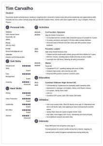 How to write a high school resume for college application [+template