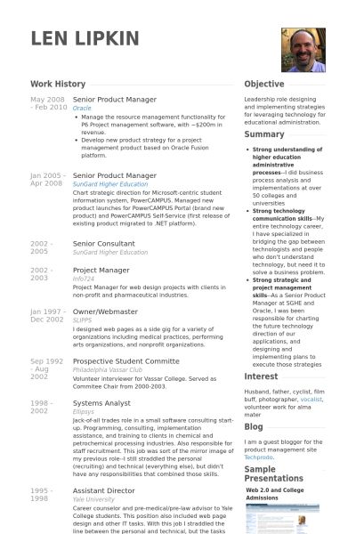 Product Manager Cv Template