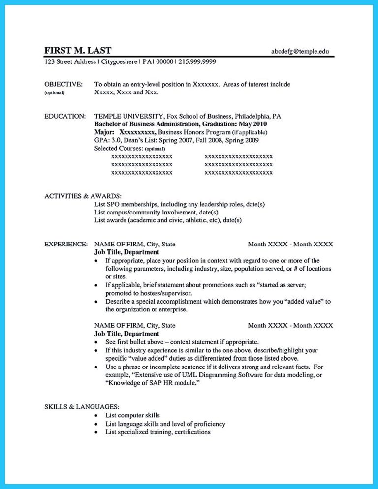 How Do You Put Incomplete Degree On Resume