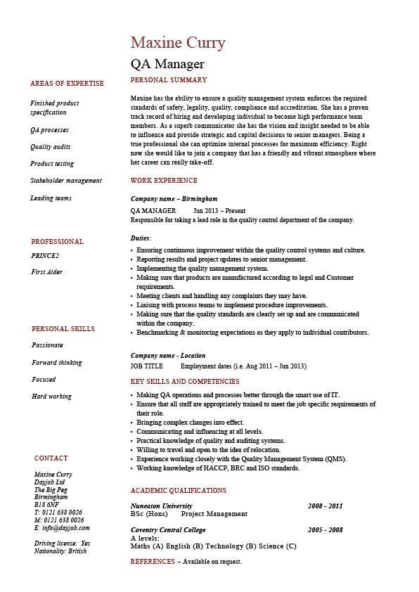 Resume Summary Of Qualifications Examples