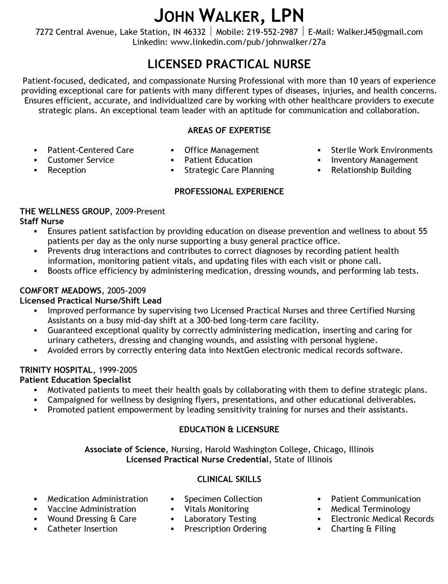 How to write a quality licensed practical nurse (LPN) resume! Lpn