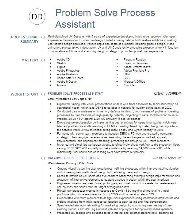 How To List Problem Solving On Resume
