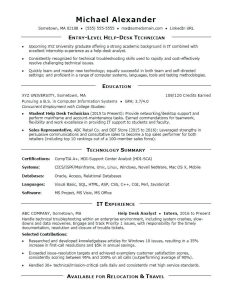 Help Desk Resume No Experience Reddit Resume