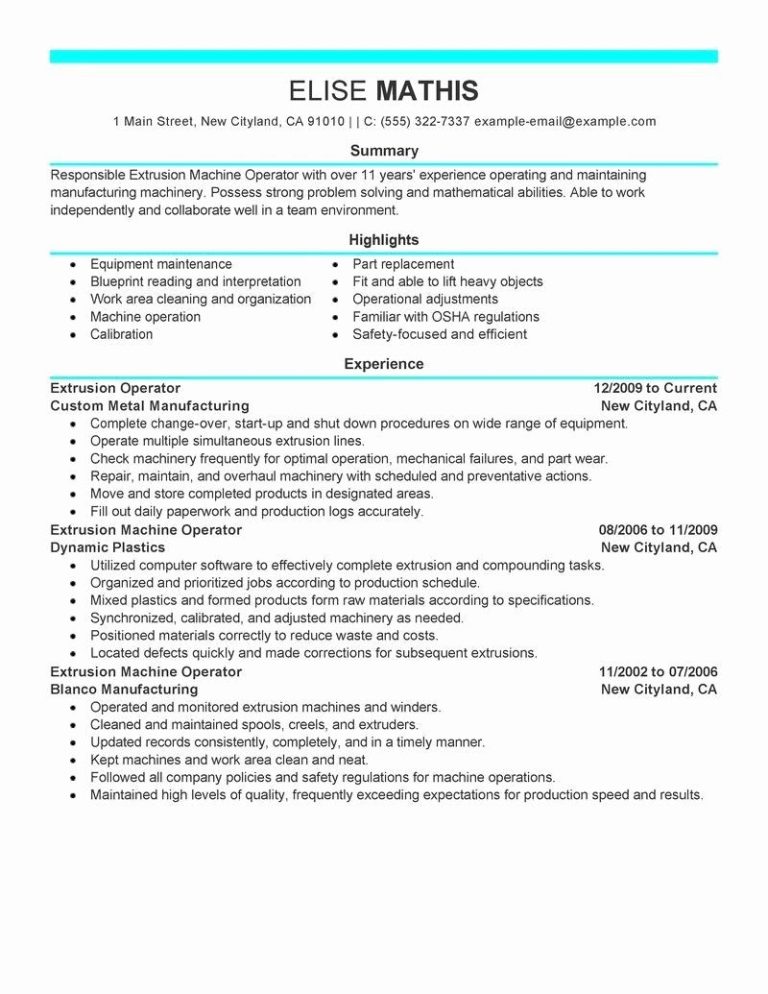 Forklift Driver Resume Examples