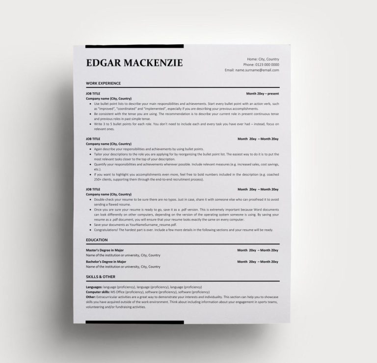 5 Tips For Writing A Resume