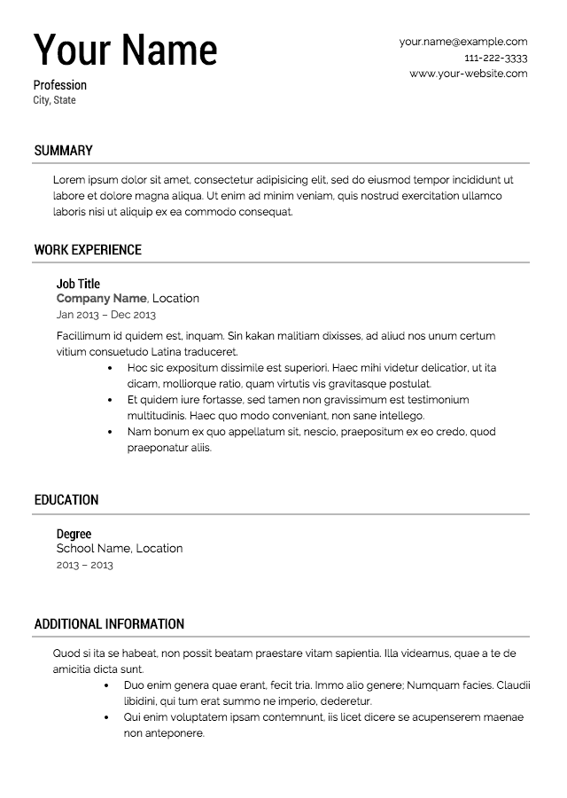 It Professional Resume Samples Free Download