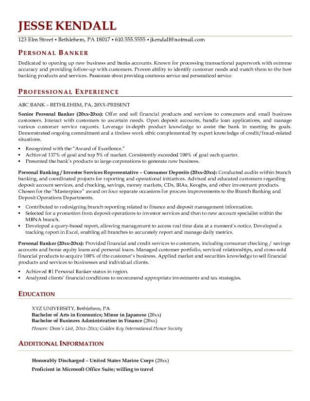 Best Banking Resume Template