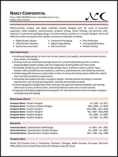 Successful Resume Format Examples