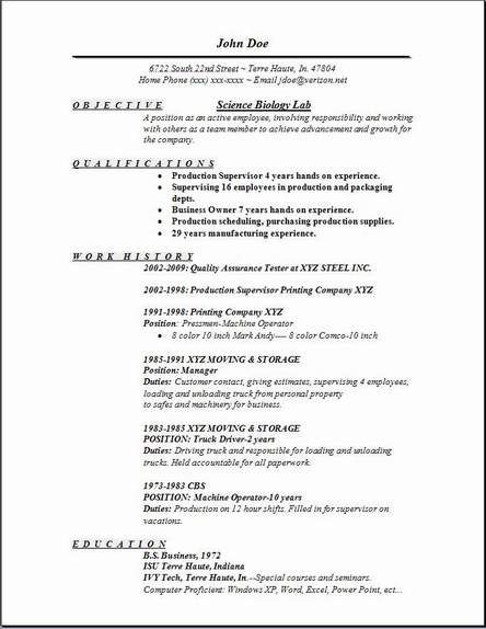 Medical Lab Technician Resume Summary