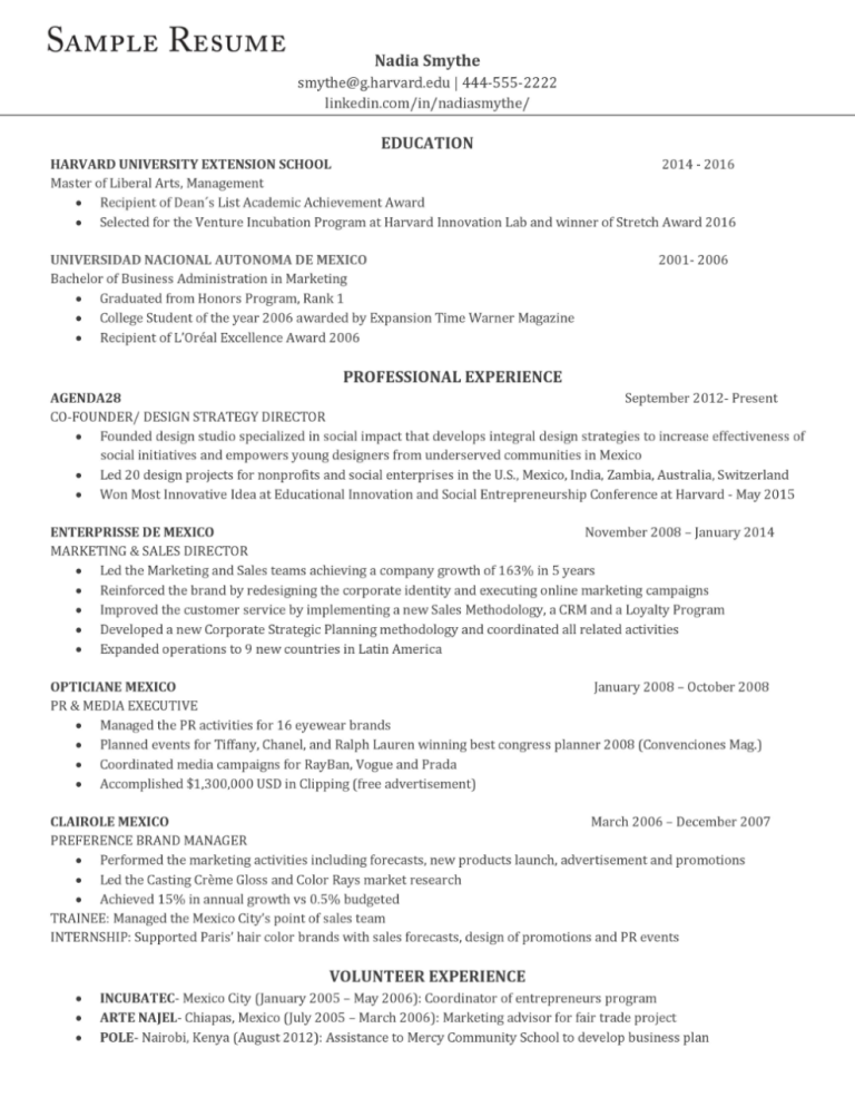 Perfect Project Manager Resume Sample