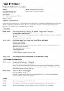 Academic Curriculum Vitae (CV) Example and Writing Tips Wikitopx