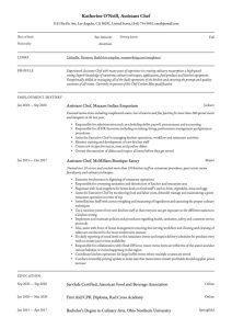 Assistant Chef Resume & Writing Guide +18 Templates