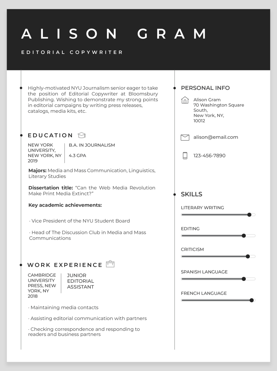 How to make a stunning resume [CV template inside]
