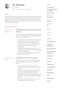 Civil Engineer Resume & Writing Guide +12 Resume Templates 2019
