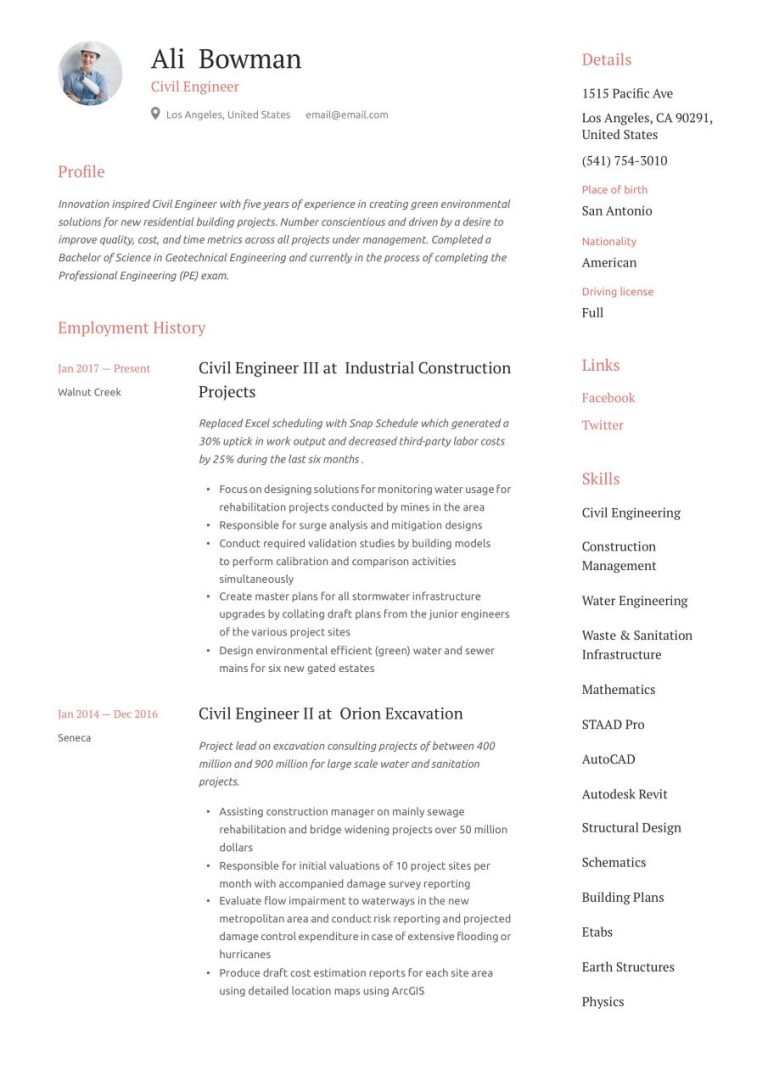 How Do I Write A Civil Engineering Resume