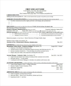 FREE 8+ College Resume Templates in PDF MS Word