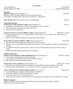 FREE 8+ College Resume Samples in MS Word PDF