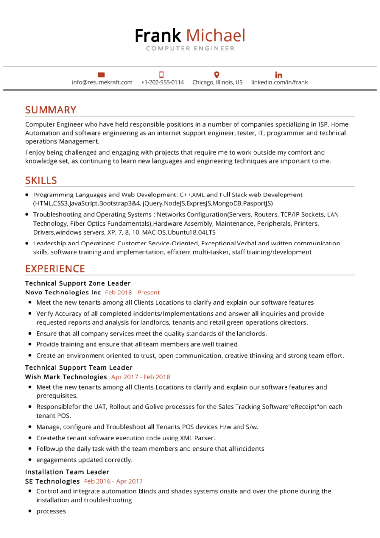 How To Make A Resume For Engineering Students