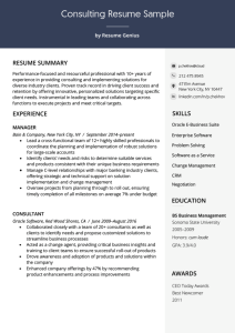 Consulting Resume Sample [Free Download + Writing Tips]