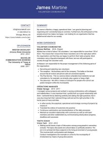 Coordinator Resume Sample ResumeKraft