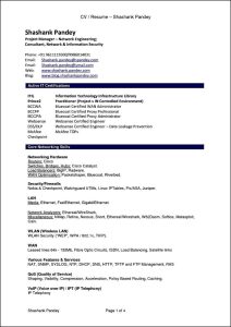 Curriculum Vitae Format Pdf Free Samples , Examples & Format Resume