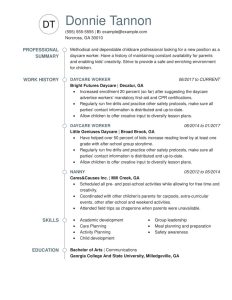 Top Daycare Worker Resume Example in 2021 MyPerfectResume