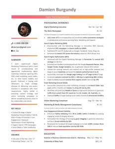 Digital Marketing Resume 2021 Guide with 10+ Samples and Examples