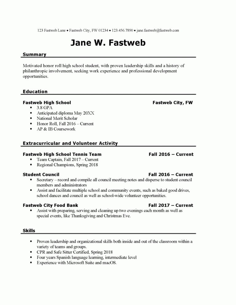 How To Write A Cv For Your First Job