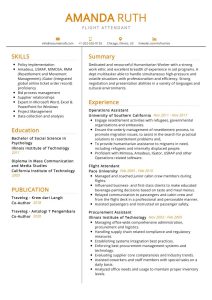 Free 10+ Resume Format For Flight Attendant Free Samples , Examples