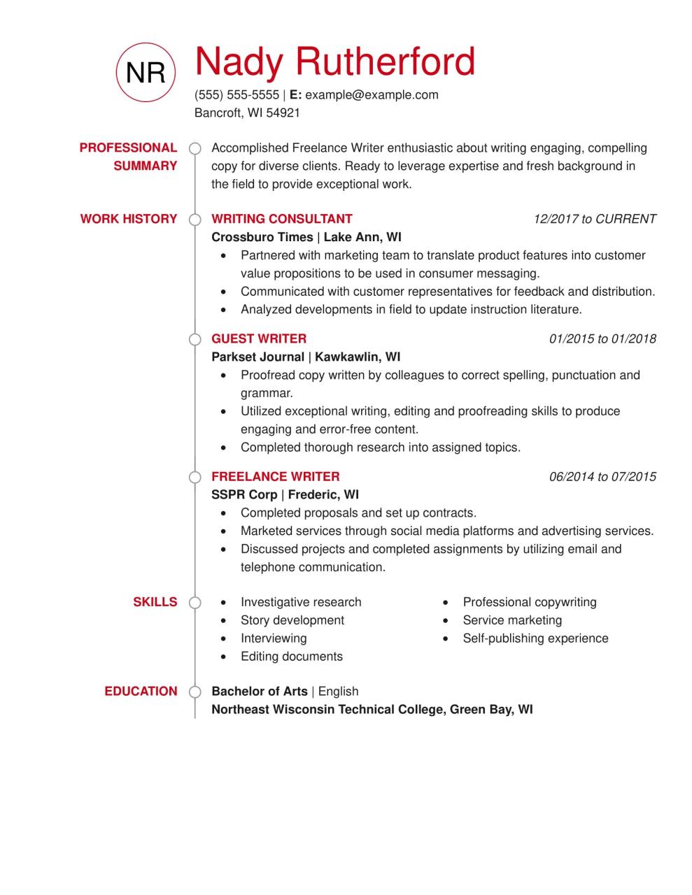 How To Write A Resume Sample