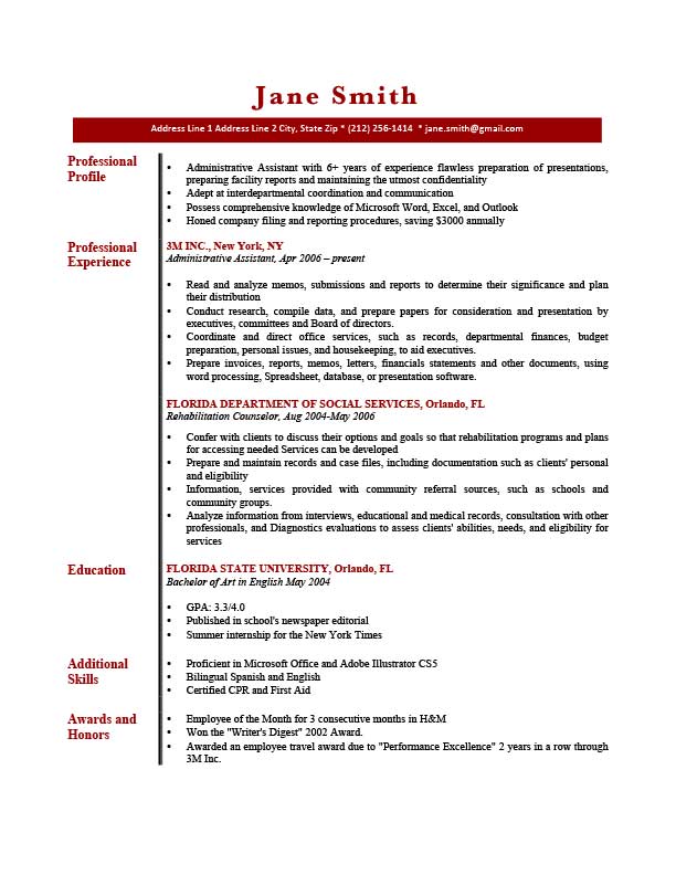 How To Write Career Profile In Resume