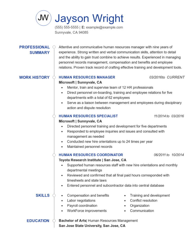 How To Write A Human Resources Resume