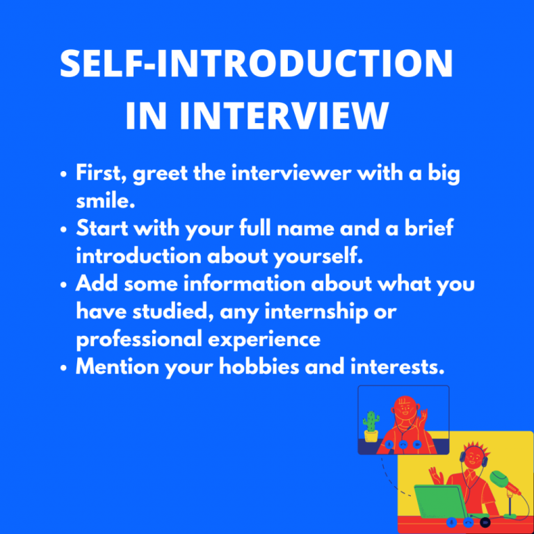 How To Introduce Yourself Self Introduction