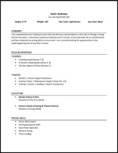 How to Make an Acting Resume Tips & Examples for Beginners