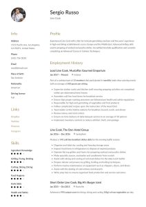 Line Cook Resume & Writing Guide +12 Resume Examples 2020
