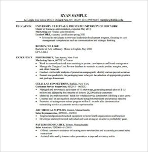 7+ Master of Business Administration Resume Template DOC, Excel, PDF
