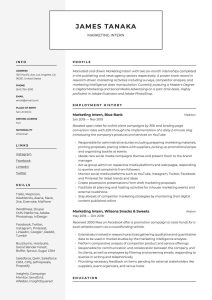 Marketing Intern Resume & Writing Guide +12 Resume Templates 2020