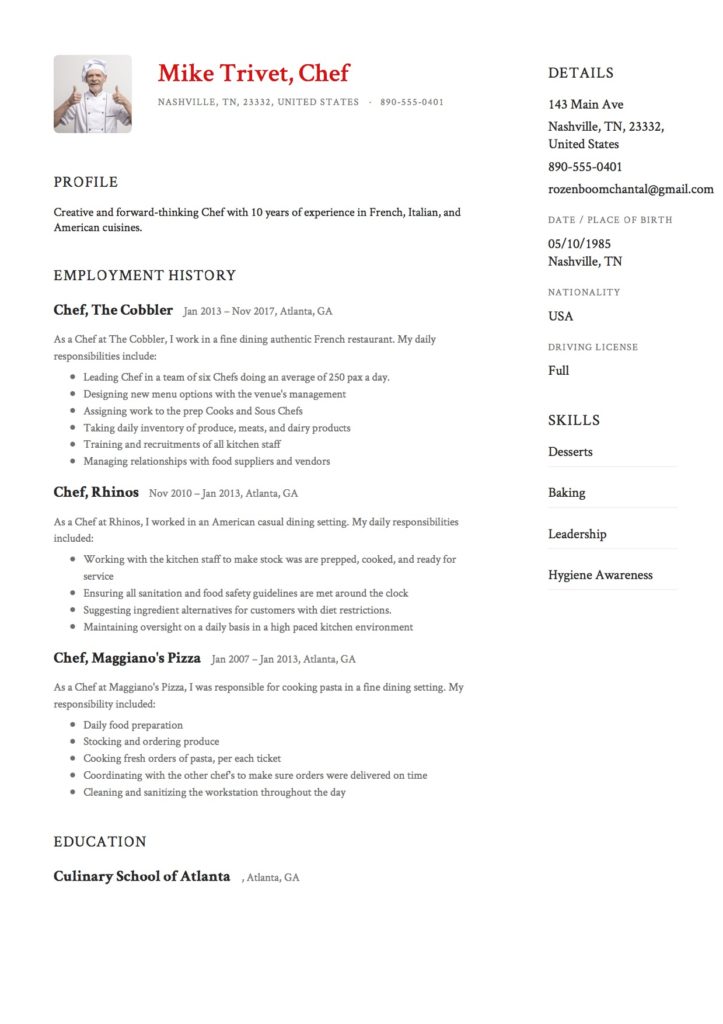How To Write Current Role In Resume