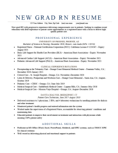 New Grad RN Resume [Sample & How to Write] Resume Genius