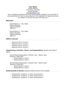 Cv For Teaching Job With No Experience Pdf / Resume For Preschool