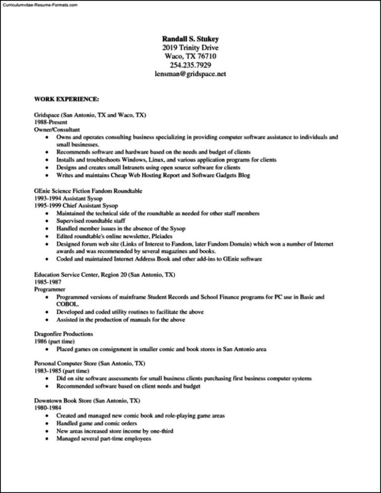How To Create A Resume Template In Openoffice