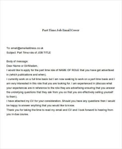 FREE 21+ Email Cover Letter Examples in PDF DOC Examples