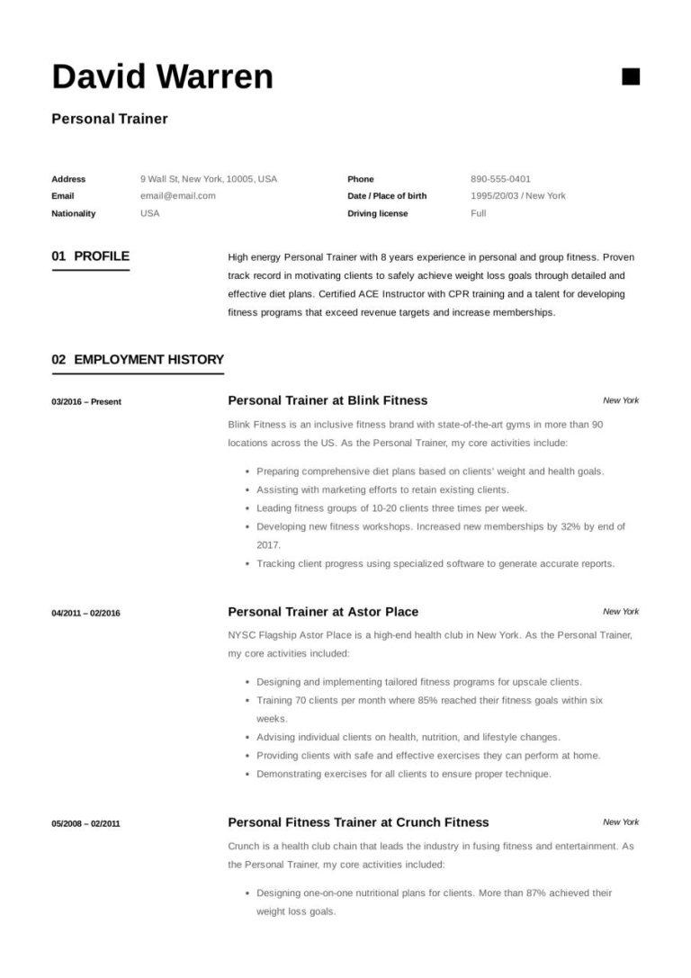 How To Write Personal Profile In Resume