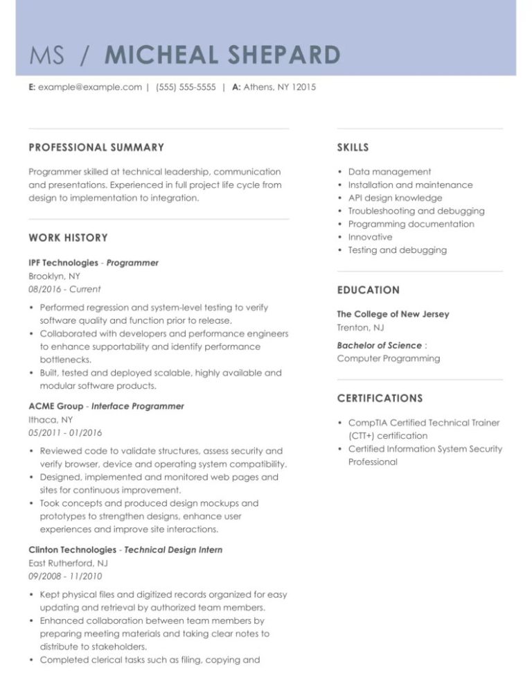 How To Do A Headline And Summary On A Resume