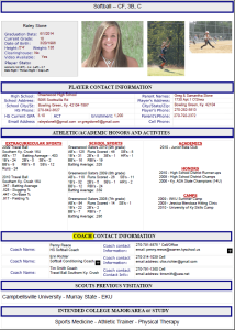 College Softball Recruiting Letter Template Software Free Download