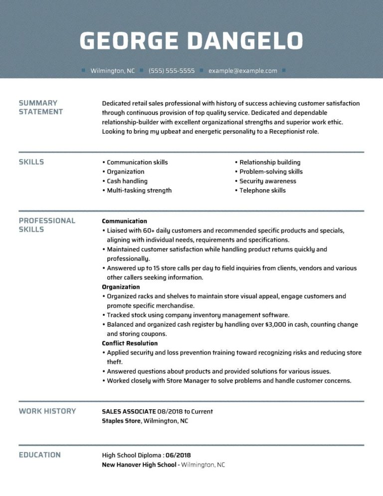 How To Write A Summary In The Resume