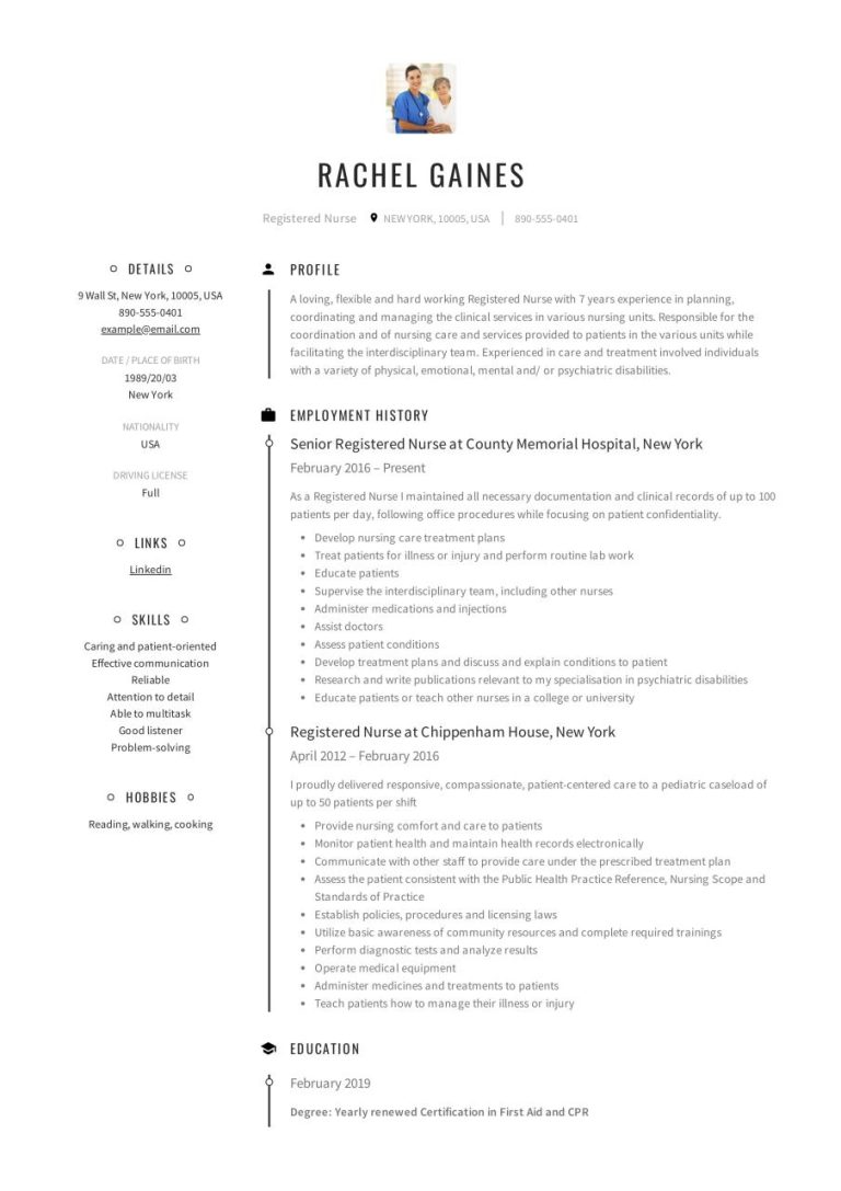 How To Write A Resume For A Registered Nurse Position