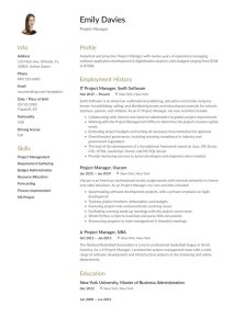 20 Project Manager Resume Examples & Full Guide PDF & Word 2020