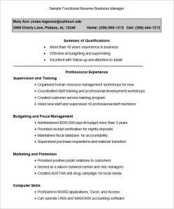 Functional Resume Template 15+ Free Samples, Examples, Format