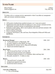 Simple Resume Template 47+ Free Samples, Examples, Format Download